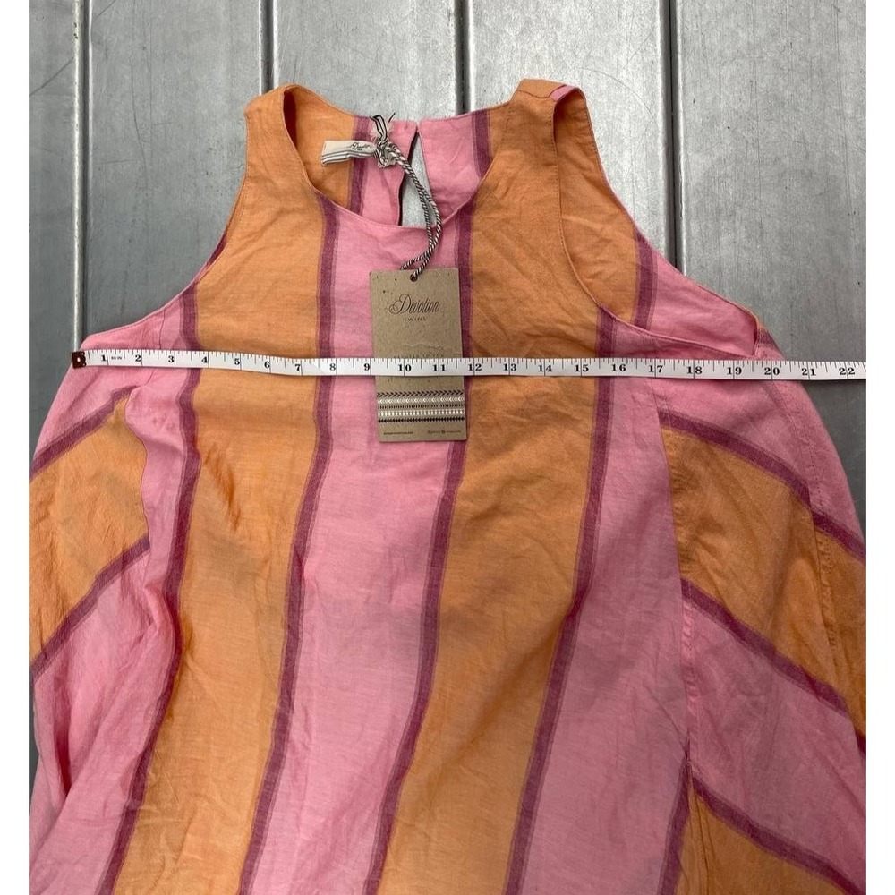 Devotion Twins Oversize Flowy Maxi Dress Womens One Size Pink Orange Boho NWT - Picture 7 of 11